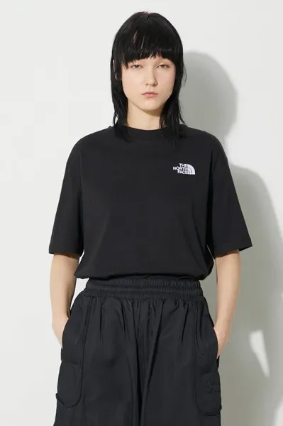 Хлопковая футболка WS/S Essential Oversize Tee The North Face, черный