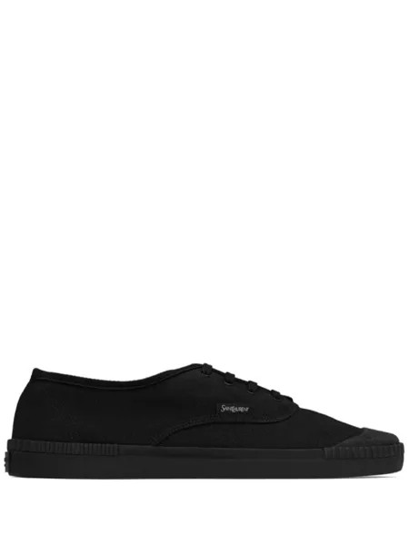 Saint Laurent кеды из канваса, черный