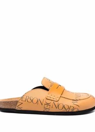 JW Anderson лоферы с открытой пяткой и логотипом