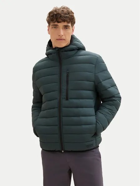 Пуховик стандартного кроя Tom Tailor Denim, зеленый