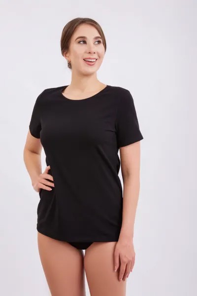 Футболка домашняя женская Milavitsa Комфорт черная 4XL