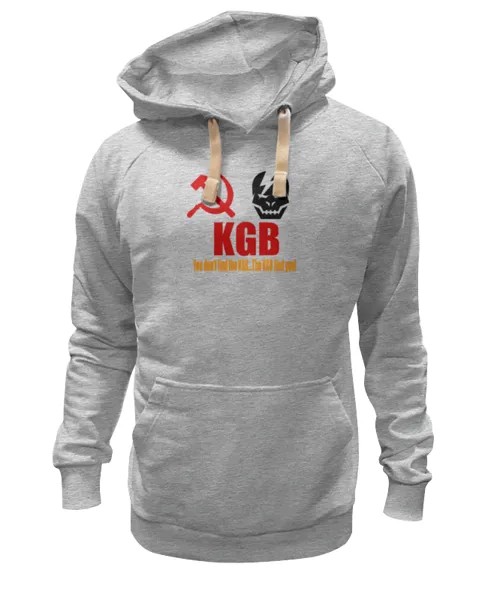 Худи Printio Kgb russia серое 2XL