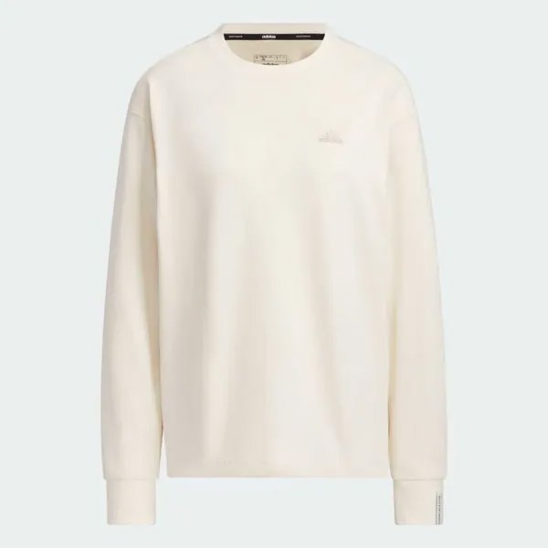Лонгслив Adidas Essentials Plus Small Logo, кремовый