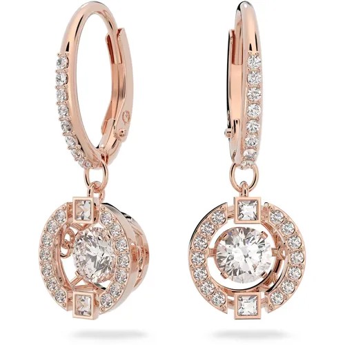 Серьги с подвесками SWAROVSKI, кристаллы Swarovski, золотой