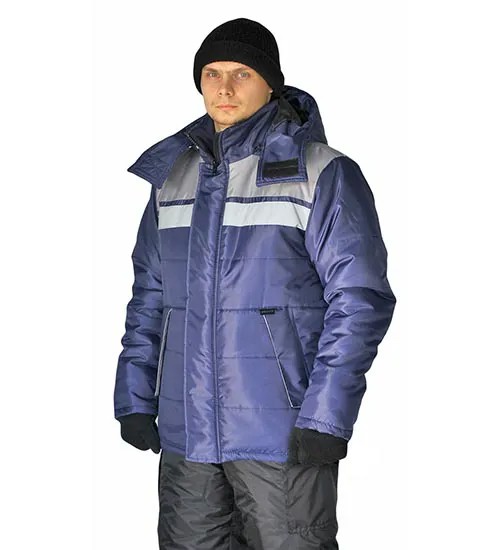 Куртка мужская зимняя, р.52-54, рост 170-176, т-синяя с серым ЯЛ-02-20 113-90001300