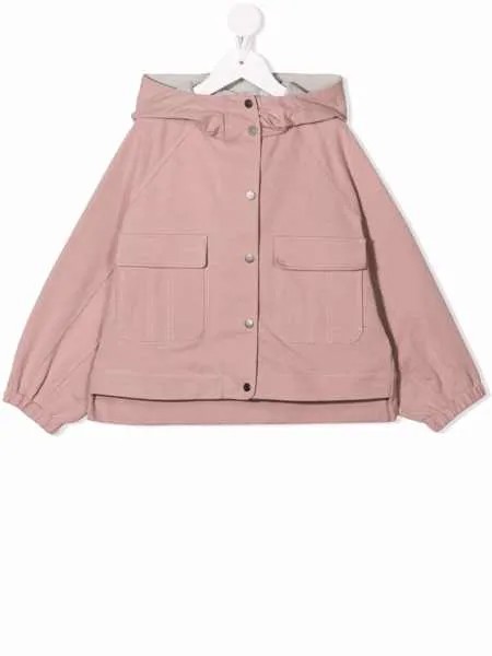 Brunello Cucinelli Kids куртка на молнии с капюшоном