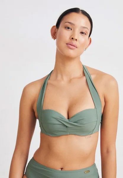 Верх бикини WIRE BANDEAU LASCANA, цвет olive