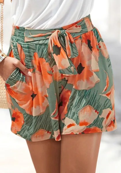 Шорты Lascana, цвет Green/Orange
