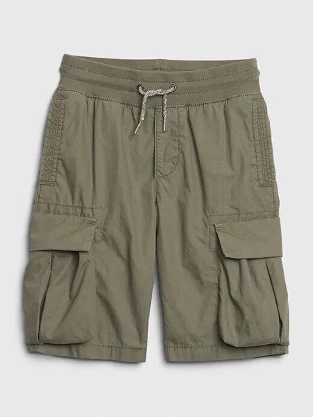 NWT GAP Детские шорты-карго на шнурке, короткие без застежек, 100% хлопок, оливковый, для мальчиков, L 10