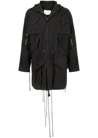 Greg Lauren парка на молнии с капюшоном