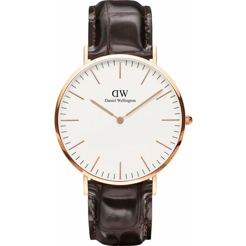 Наручные часы Daniel Wellington, белый, коричневый