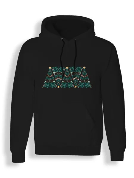 Худи унисекс Каждому Своё Merry Christmas/Рождество/Новый год NY66 черное XL