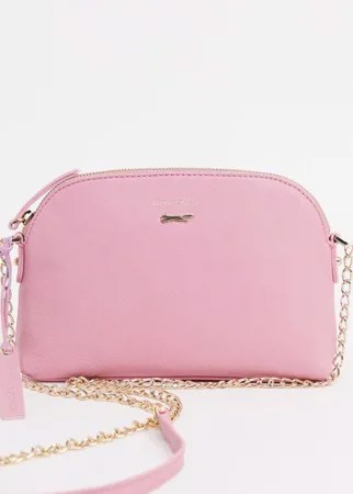 Розовая сумка через плечо с ремешком-цепочкой Paul Costelloe-Розовый цвет