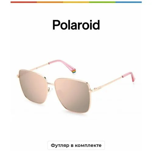 Солнцезащитные очки Polaroid 204319DDB59JQ, золотой, розовый