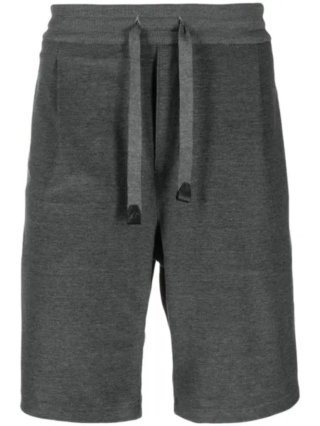 Brioni спортивные шорты с эластичным поясом, серый
