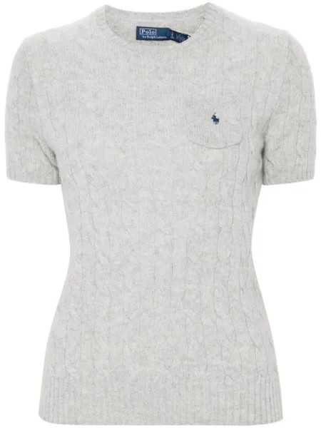 Polo Ralph Lauren топ фактурной вязки, серый