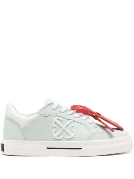 Off-White кеды New Low Vulcanized, зеленый