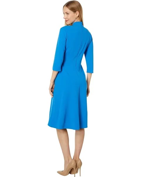Платье Donna Morgan Twist Neck Midi Dress, цвет Directoire Blue