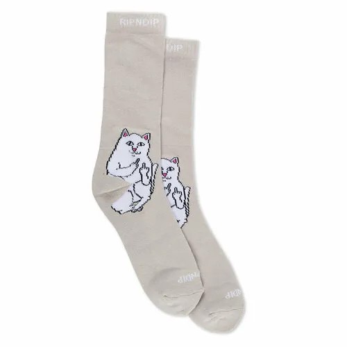 Носки RIPNDIP, размер one size, бежевый, белый