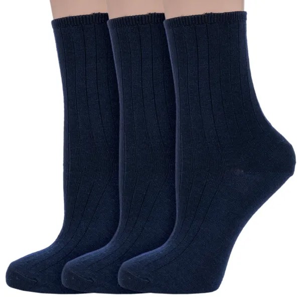 Комплект носков женских Dr Feet 3-15DF9 синих 23