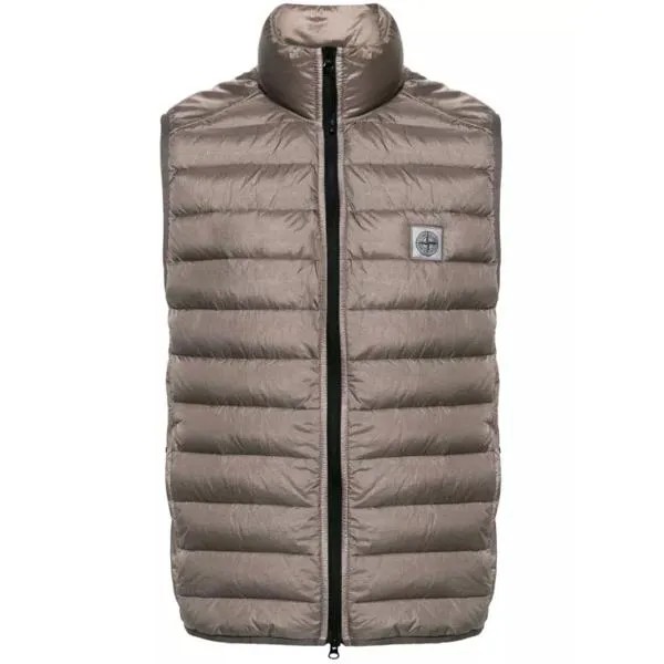 Куртка compass-patch padded gilet Stone Island, коричневый