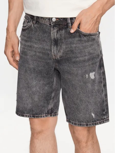 Джинсовые шорты узкого кроя Tom Tailor Denim, серый