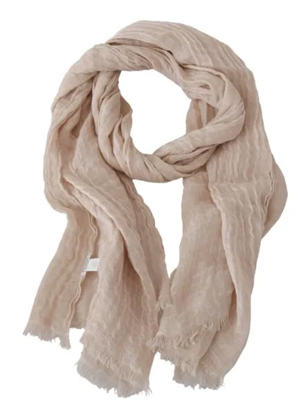 BRUNELLO CUCINELLI Женский шарф Бежевый льняной платок с запахом Платок 75см x 220см $900