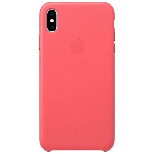 Apple iPhone XS Max Leather Case Peony Pink