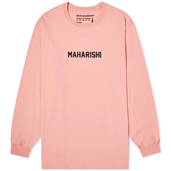 Лонгслив Maharishi Long Sleeve Woodblock Dragon T-Shirt, розовый