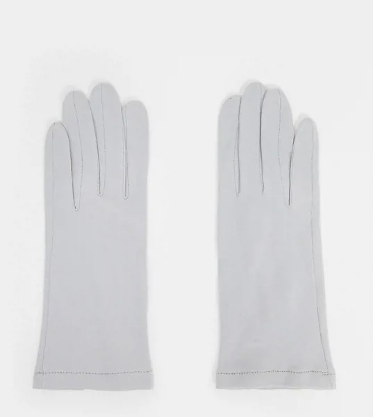 Серые перчатки My Accessories London Exclusive-Серый