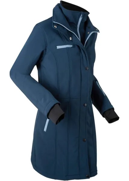 Эластичная куртка из софтшелла образ 2 в 1 Bpc Bonprix Collection, синий