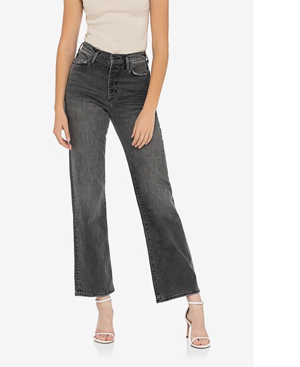 Джинсы с вырезом True Religion, черный
