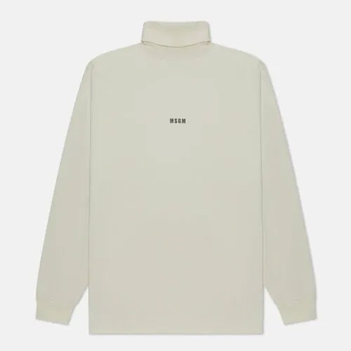 Лонгслив MSGM, хлопок, размер S, бежевый
