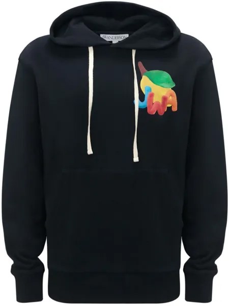 JW Anderson худи с принтом JWA Lemon, синий