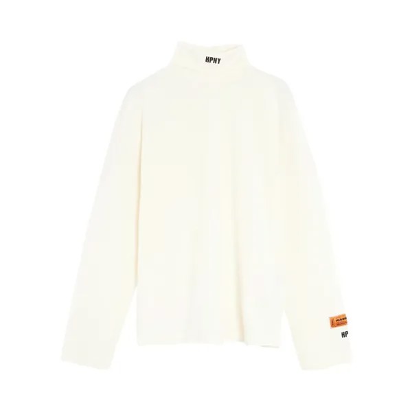 Футболка Heron Preston Logo Patch Long-Sleeve T-Shirt 'White', белый