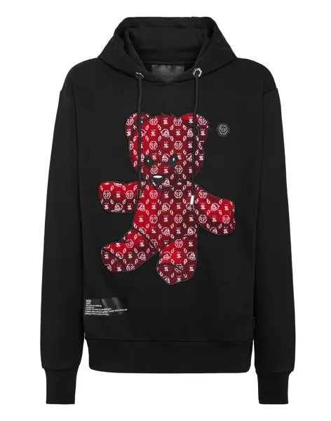 Толстовка с капюшоном Teddy Bear Philipp Plein, цвет Black / Red