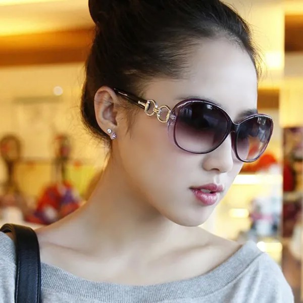 Мода Большая рамка Солнцезащитные очки Модная женщина Личность Ретро Солнцезащитные очки