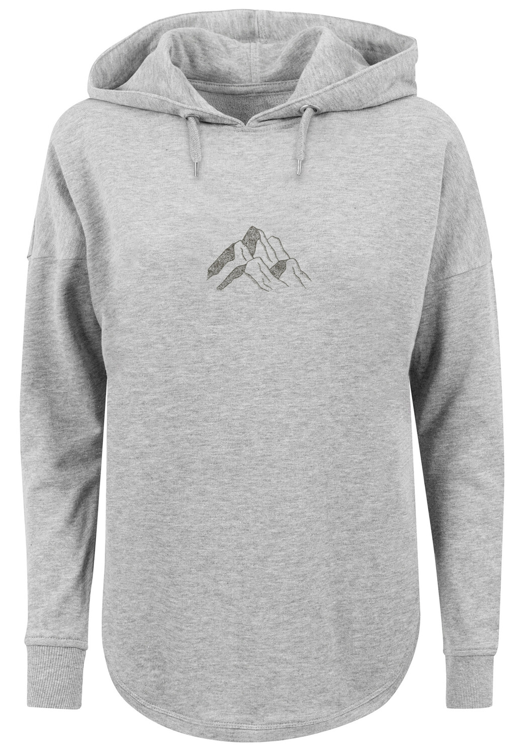 Свитер F4NT4STIC Oversized Hoodie Mountain Berge Urlaub Winter Schnee Ski, серый