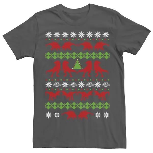 Мужская футболка-свитер Jurassic World Dino Ugly Holiday Licensed Character