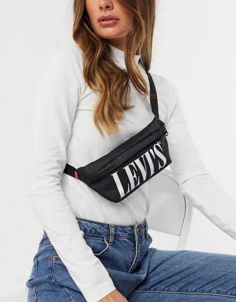 Черная сумка-кошелек с логотипом Levi's-Черный