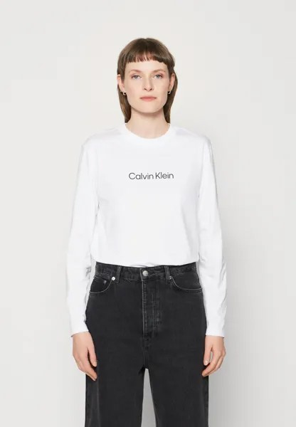Футболка с длинными рукавами HERO LOGO LONGSLEEVE Calvin Klein, белая