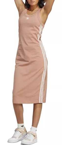 Женское длинное платье-майка с 3 полосками Adidas Originals Adicolor Classics