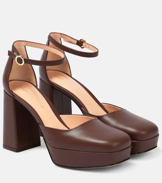 Туфли-лодочки Vian на платформе Gianvito Rossi, коричневый