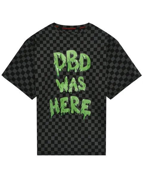 Футболка оверсайз с принтом DBD WAS HERE, черная SprayGround