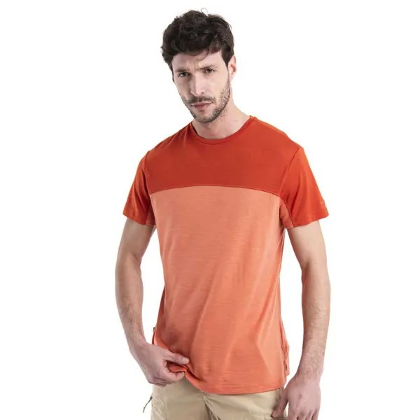 Спортивная футболка Icebreaker Merino 125 Cool-Lite Sphere III Colour Block, оранжевый