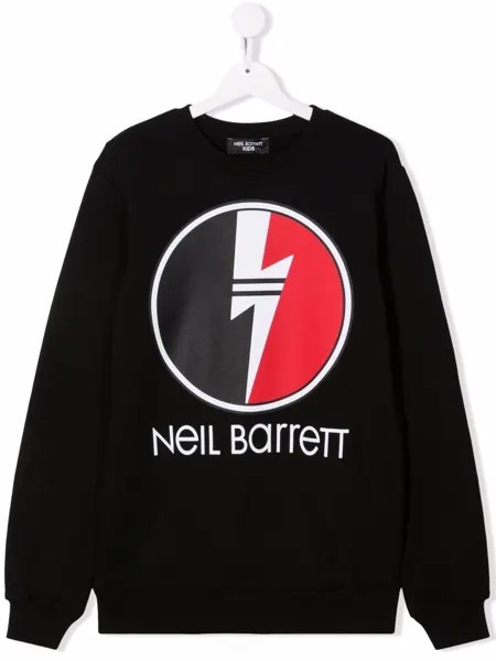 Neil Barrett Kids толстовка с логотипом