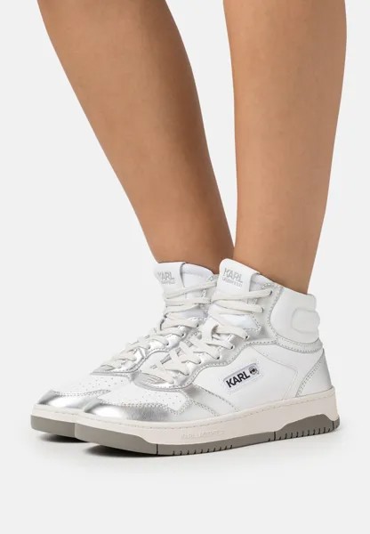 Высокие кеды KREW KOLLAR MID KARL LAGERFELD, белый/серебристый