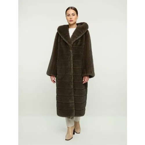 Пальто ALEF, размер 46, коричневый
