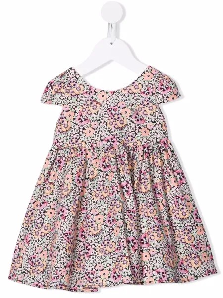 Chiara Ferragni Kids расклешенное платье с цветочным принтом