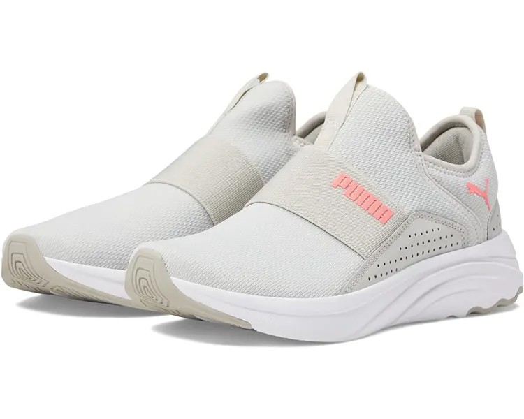 Кроссовки PUMA Softride Sophia Slip-On, цвет Gray Violet/Sunset Glow